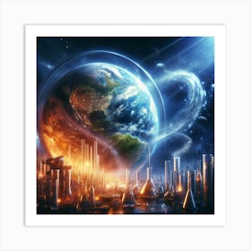 Earth In Space 8 Art Print