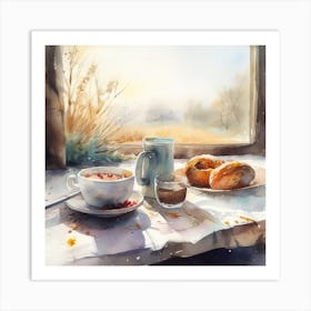 Morning By The Window Art Print