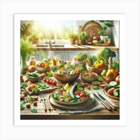 Healthy Food Art Print