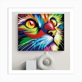 Colorful Cat Art Print