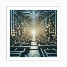 Maze Stock Photos And Royalty-Free Imagery Art Print
