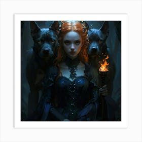 Wolf And The Witch Art Print