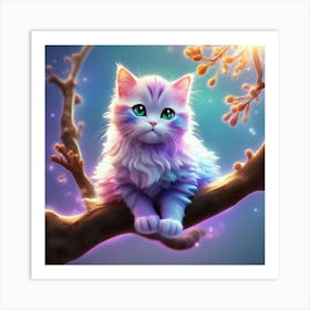 Cat In A Tree Art Print