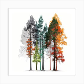 Fall Trees Art Print