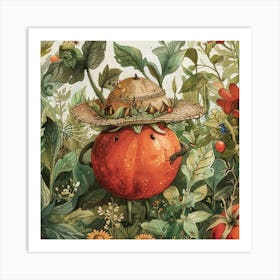 Tomato In The Garden Art Print