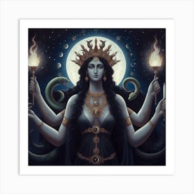 Goddess Of The Moon Art Print