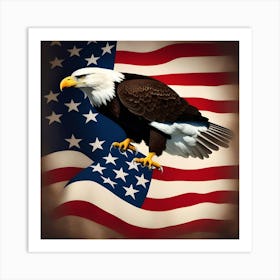 Eagle Flag Usa America Patriotic American Patriotism Symbol Art Print