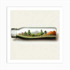 Life in a bottle Art Print