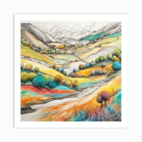 Landscape In Scotland Art Print