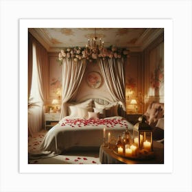 Romantic Bedroom 1 Art Print