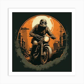 Motorcycle Rider 5 Art Print