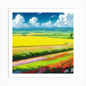 Field Of Flowers Art Print