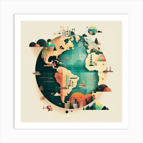 World Map Art Print