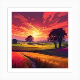 Colours of the Countryside Art Print