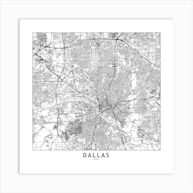 Dallas Map Art Print