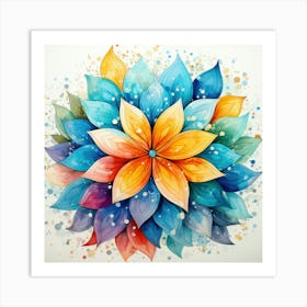 Watercolor Flower Painting Art Print