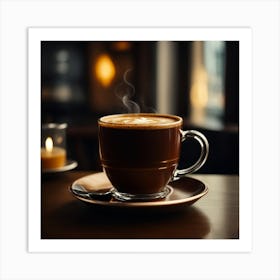 Coffee Cup With Steam Art Print