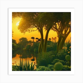 3d Landscape Photo Art Print