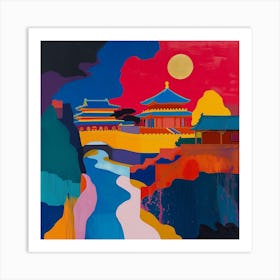Abstract Travel Collection Beijing China 3 Art Print