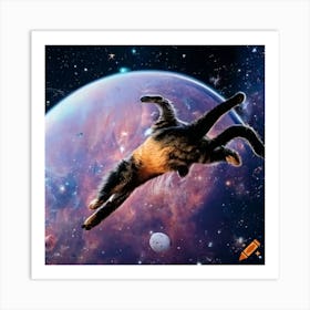 Alien Cat Legs in Space Art Print