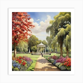 Kensington Gardens London Parks Garden 8 Painting Art Art Print