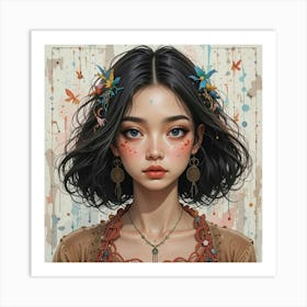 Asian Girl Art Print