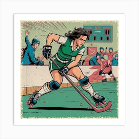 Hockey Player Art Print