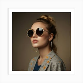 Woman In Sunglasses Art Print