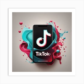 Tiktok Logo Art Print