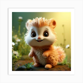 Cute Little Hedgehog Art Print