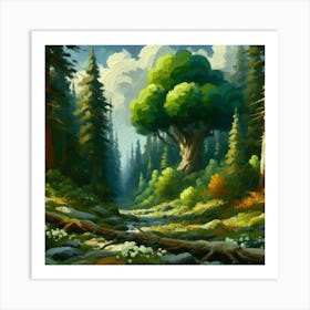 Tree In The Forest 1 Art Print