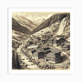 Swiss Village 1 Art Print