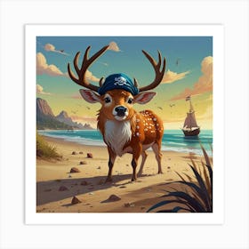 Pirate Deer 4 Art Print