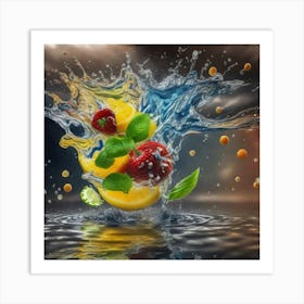 Fruit Splash Art Print