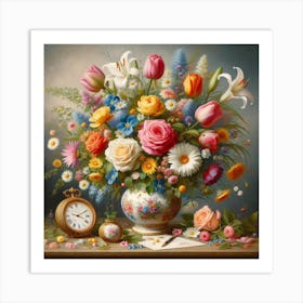 Vase with Flowers 2 Art Print