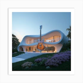 Guitar House Art Print