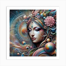 Psychedelic Woman 3 Art Print