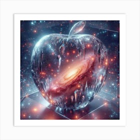 Apple In Space Art Print