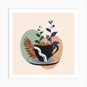 Illustration Of A Cup Of Coffee Art Print