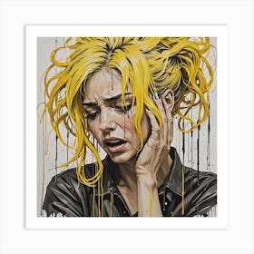 Girl With Yellow Hair 1 Art Print