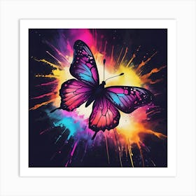 Butterfly Painting 290 Art Print