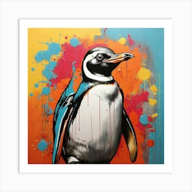 Pop Art graffiti Penguin Art Print