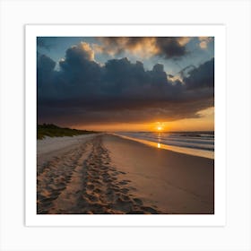 Sunset On The Beach 1 Art Print