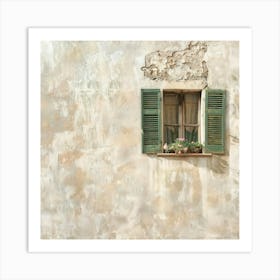 Window With Green Shutters 2 Art Print