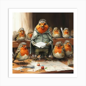 Robins 8 Art Print