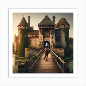 Knight In A Castle Art Print