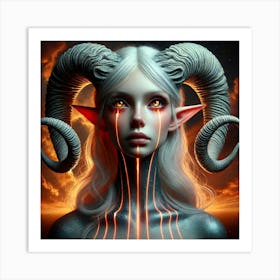 Demon Girl 9 Art Print