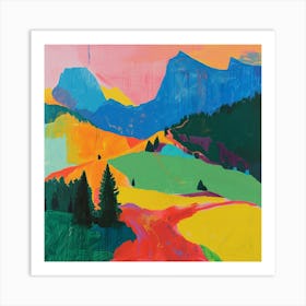 Colourful Abstract Berchtesgaden National Park Germany 5 Art Print