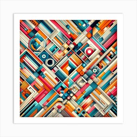 Abstract Geometric Pattern 1 Art Print