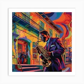 Saxophone Player 1 Art Print